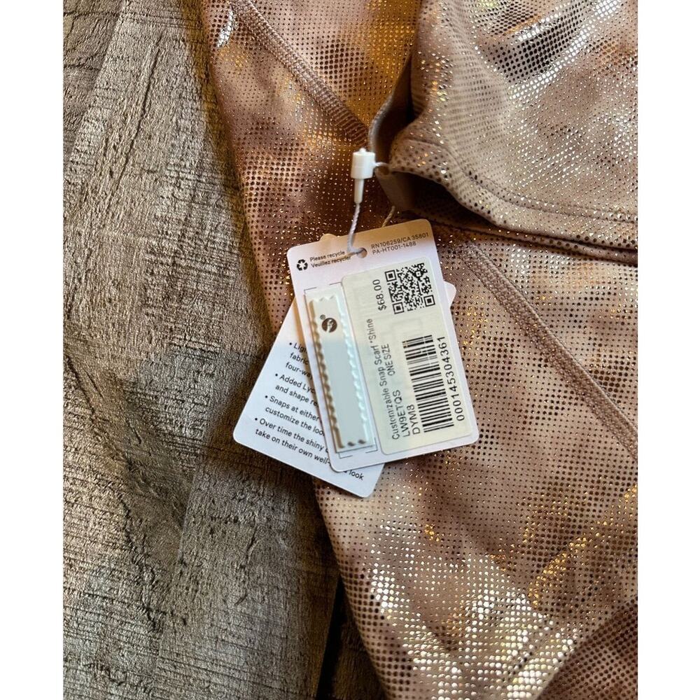 Lululemon Women's Customizable Snap Scarf - Shine Rose Gold - Picture 6 of 16